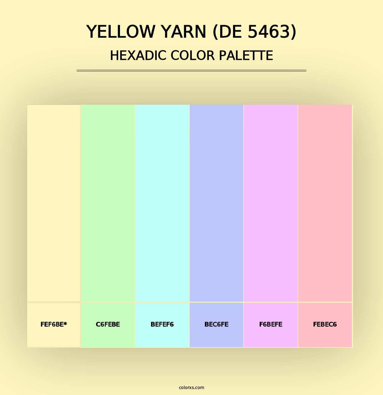 Yellow Yarn (DE 5463) - Hexadic Color Palette