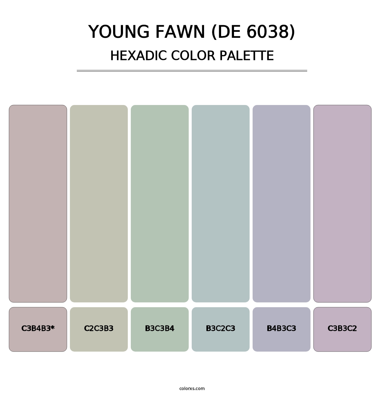 Young Fawn (DE 6038) - Hexadic Color Palette