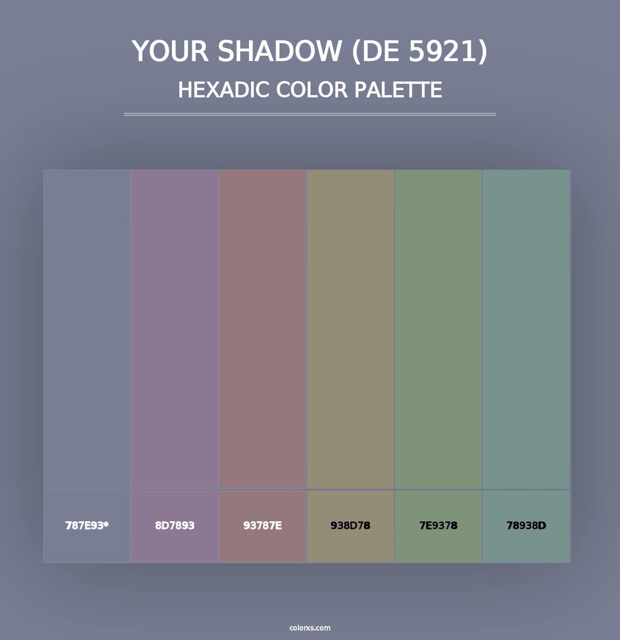 Your Shadow (DE 5921) - Hexadic Color Palette