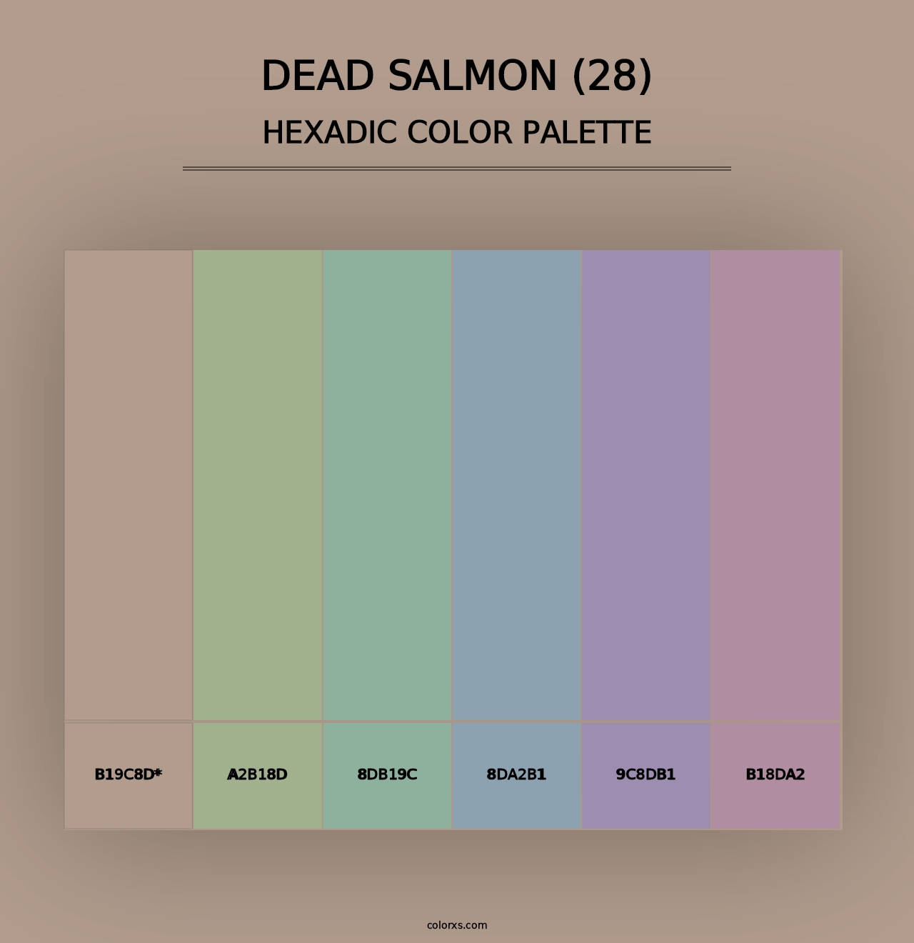 Dead Salmon (28) - Hexadic Color Palette