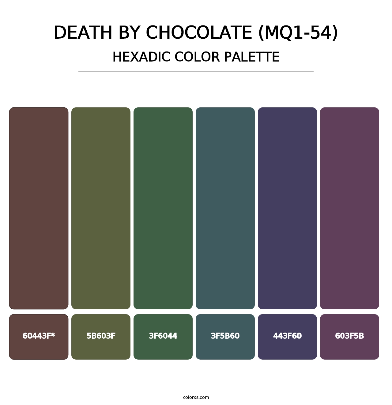 Death By Chocolate (MQ1-54) - Hexadic Color Palette