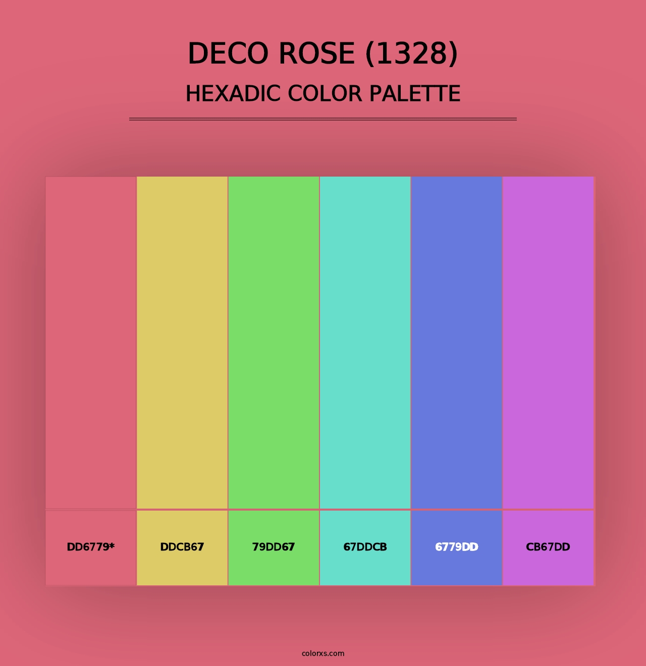 Deco Rose (1328) - Hexadic Color Palette