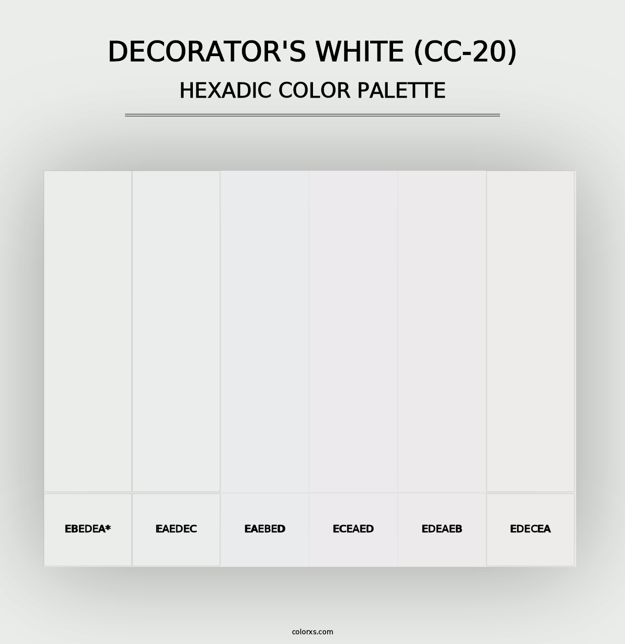 Decorator's White (CC-20) - Hexadic Color Palette