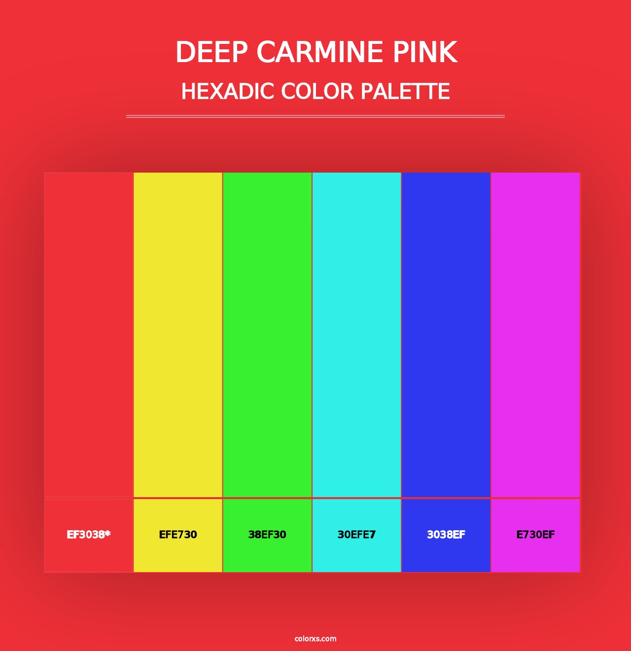 Deep carmine pink - Hexadic Color Palette