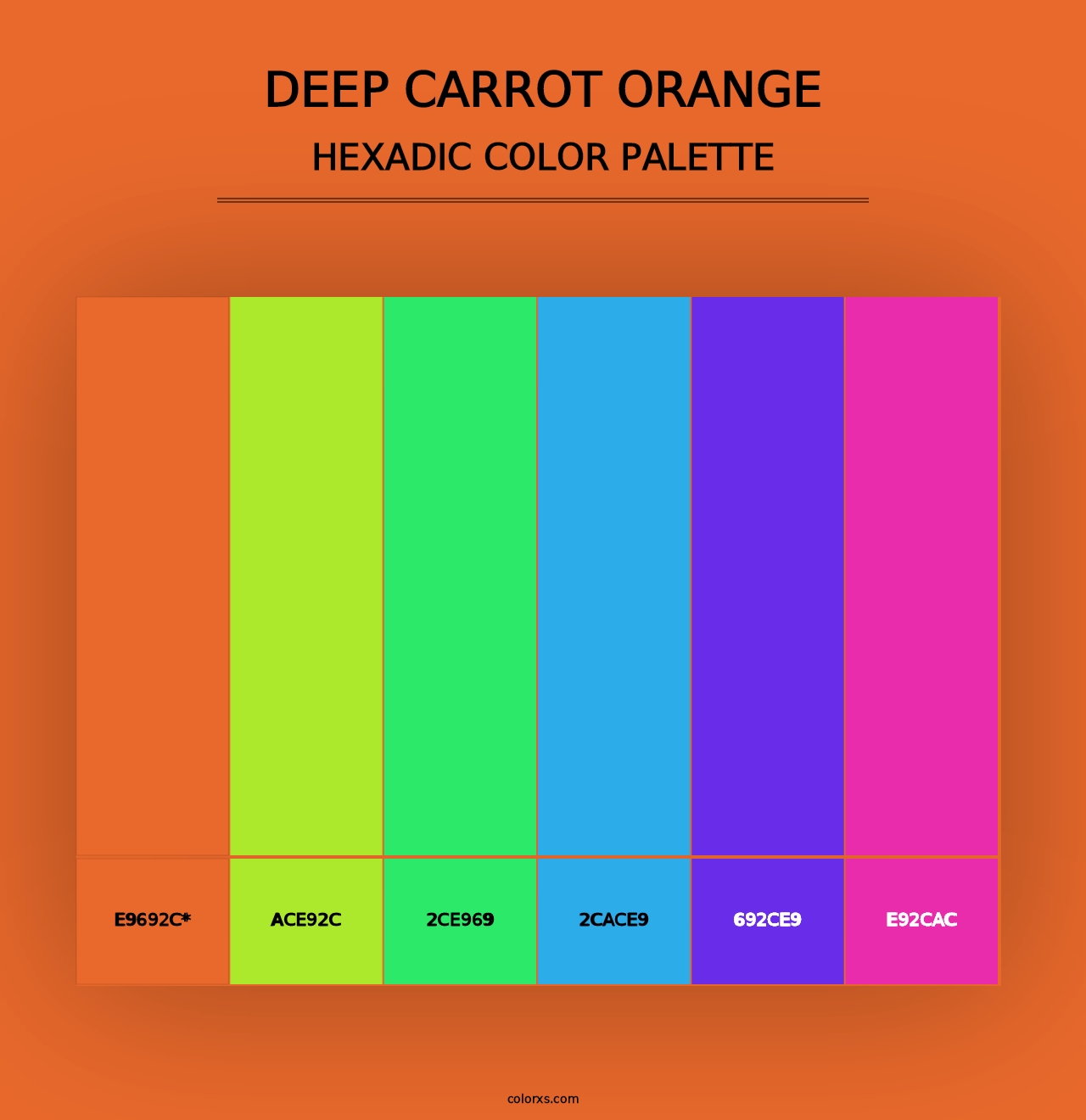 Deep Carrot Orange - Hexadic Color Palette