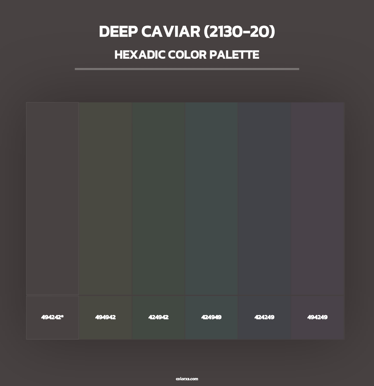 Deep Caviar (2130-20) - Hexadic Color Palette