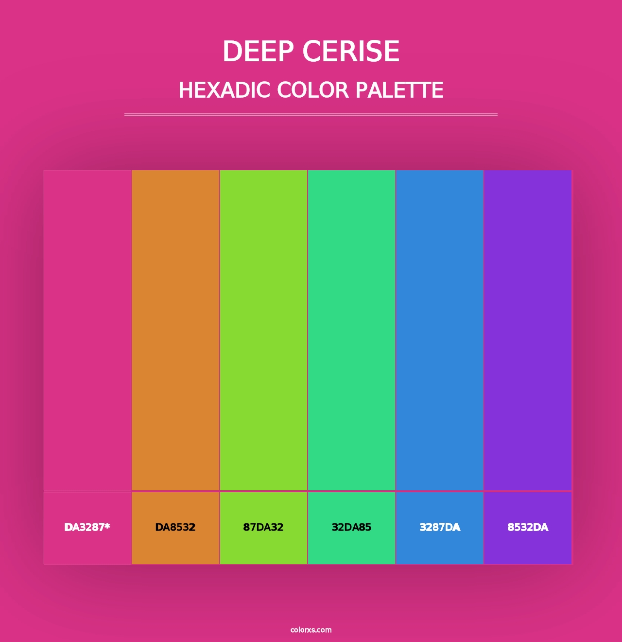 Deep Cerise - Hexadic Color Palette