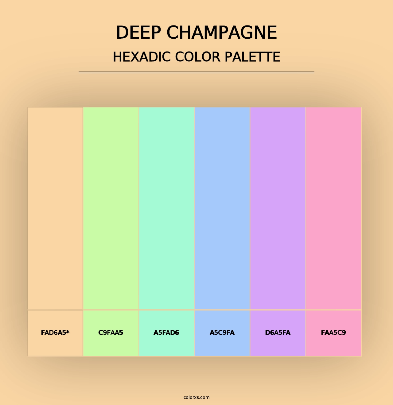 Deep Champagne - Hexadic Color Palette