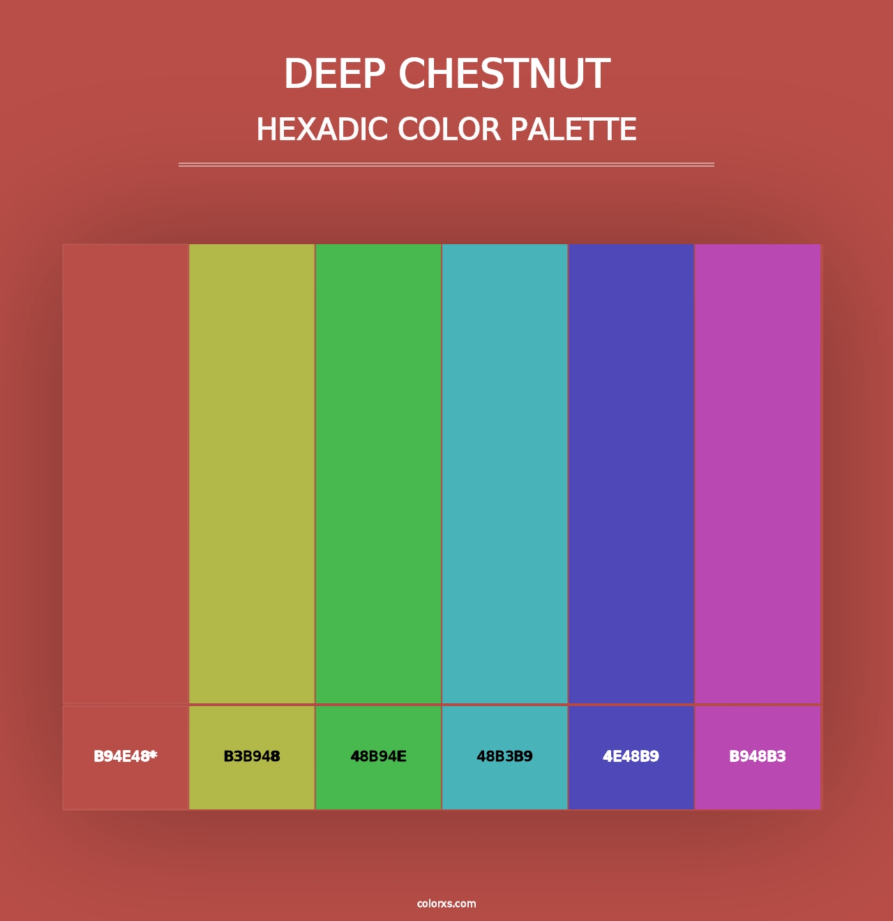 Deep Chestnut - Hexadic Color Palette