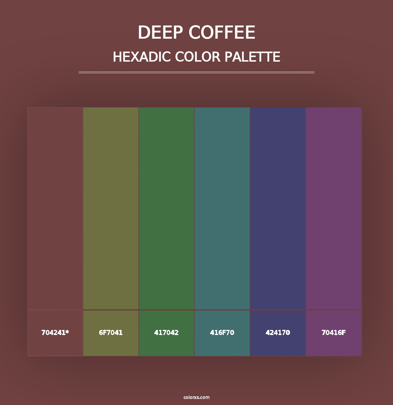 Deep Coffee - Hexadic Color Palette