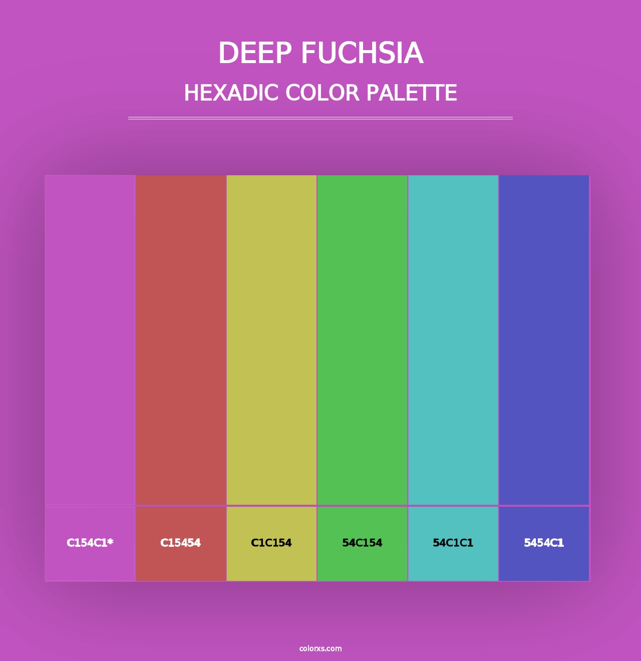 Deep Fuchsia - Hexadic Color Palette