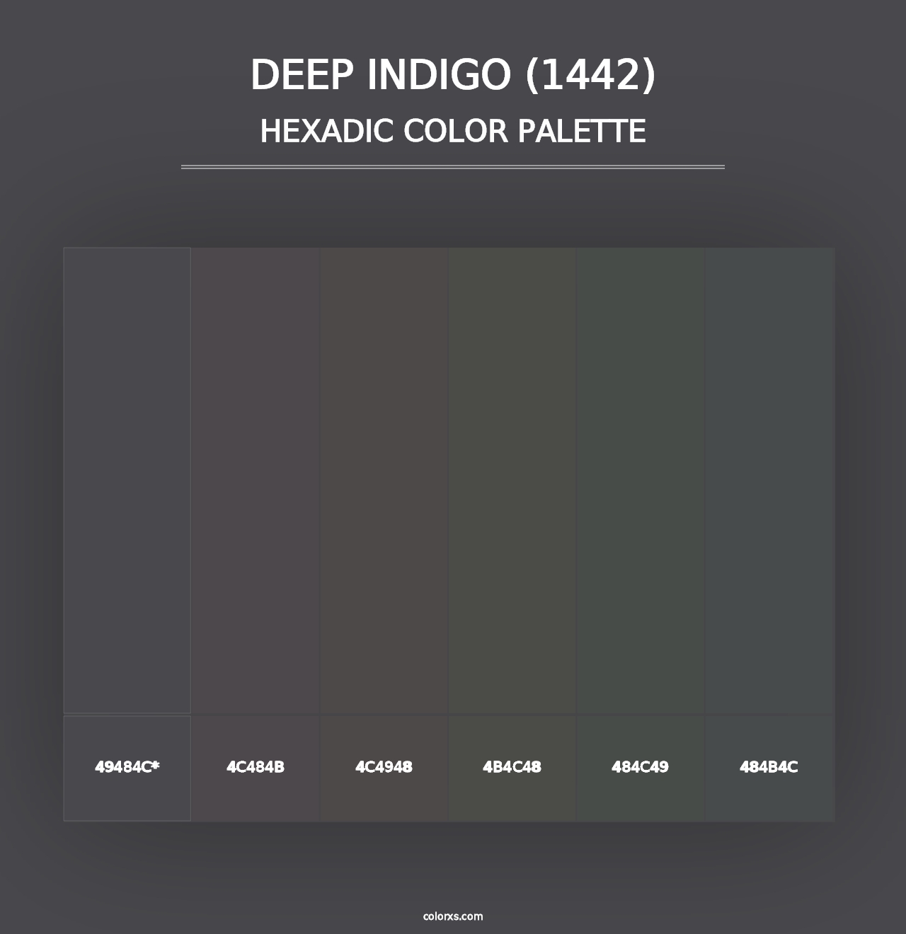 Deep Indigo (1442) - Hexadic Color Palette