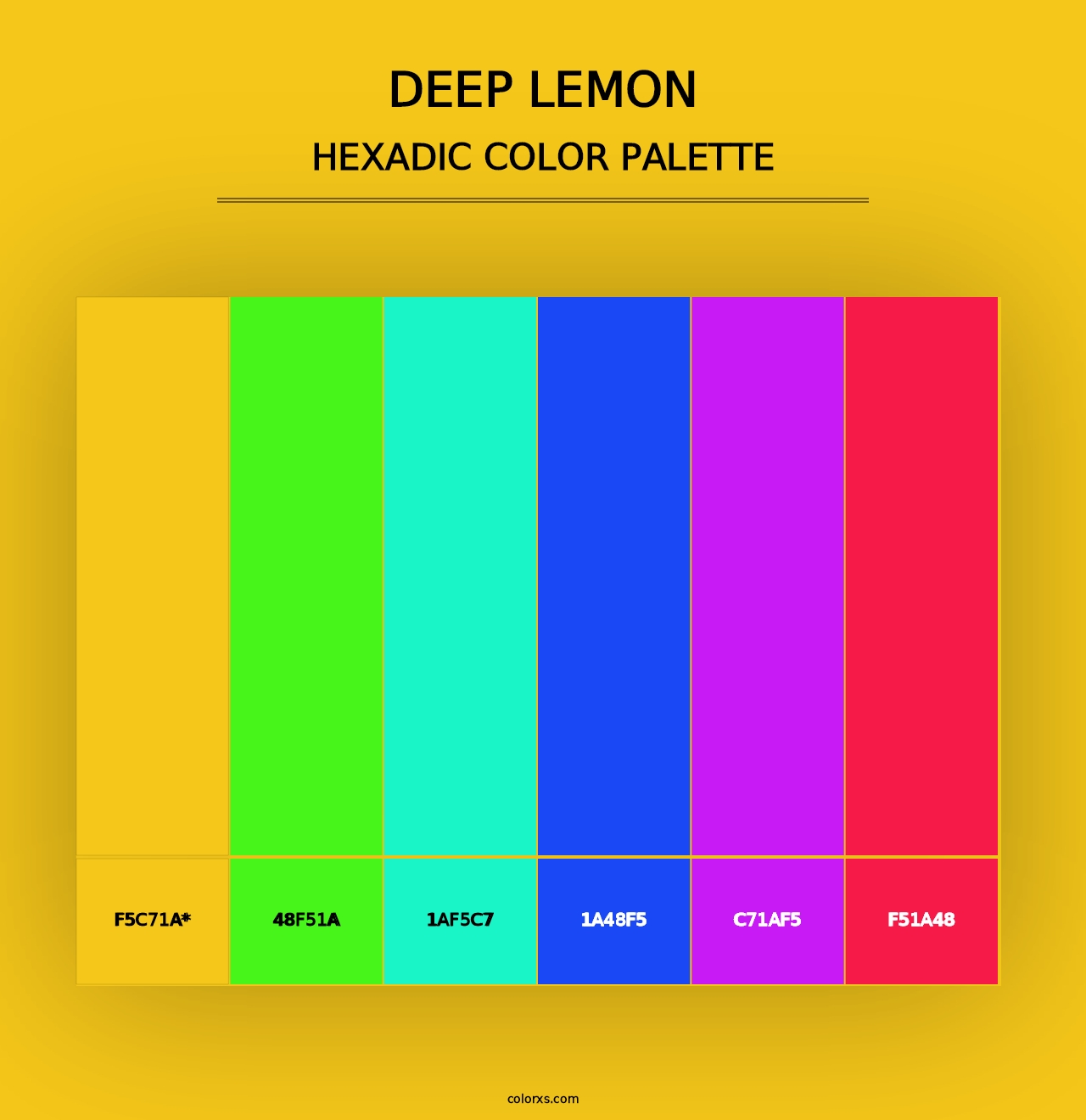 Deep Lemon - Hexadic Color Palette