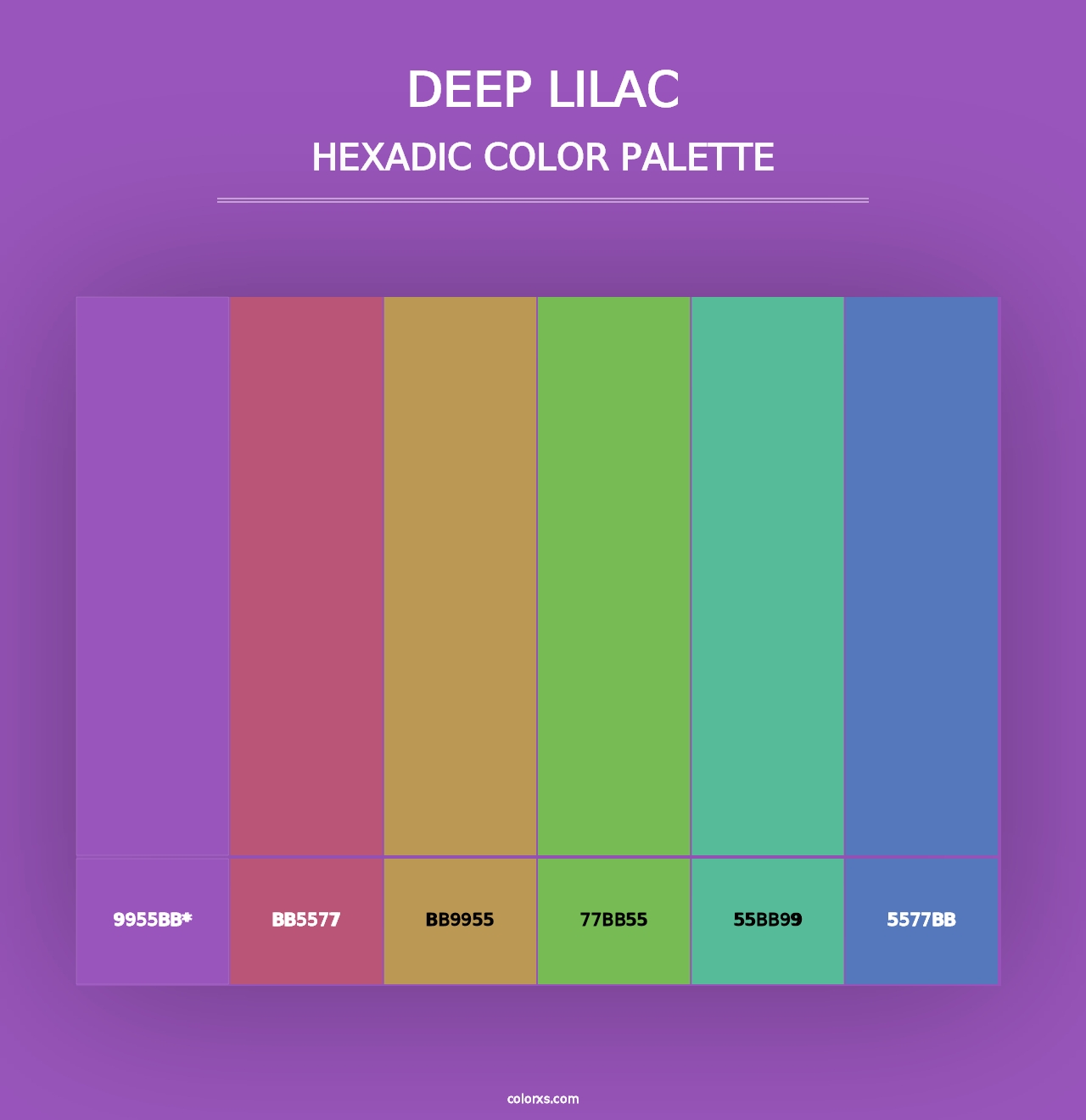 Deep Lilac - Hexadic Color Palette