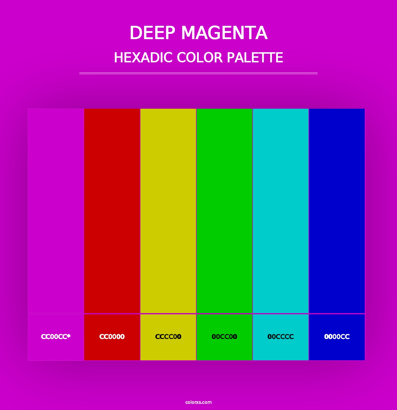 Deep Magenta - Hexadic Color Palette