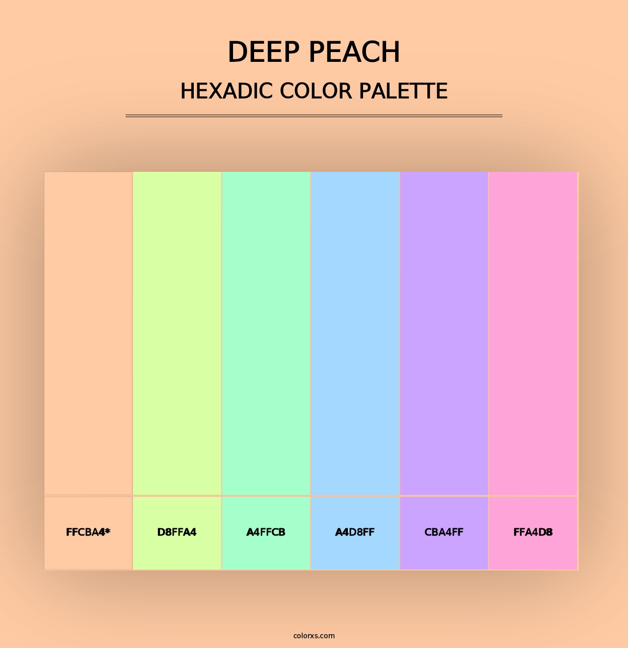 Deep Peach - Hexadic Color Palette