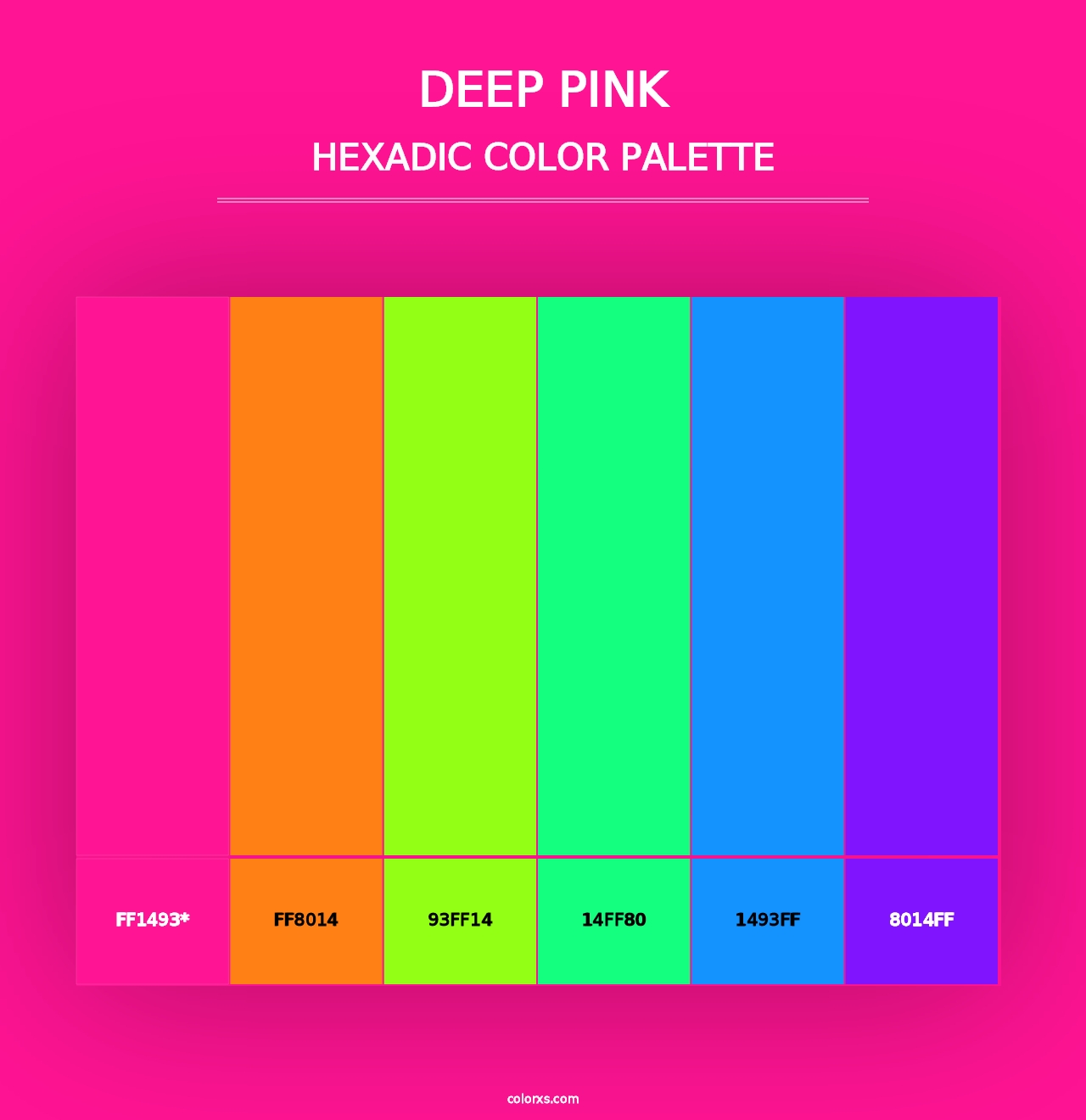 Deep Pink - Hexadic Color Palette