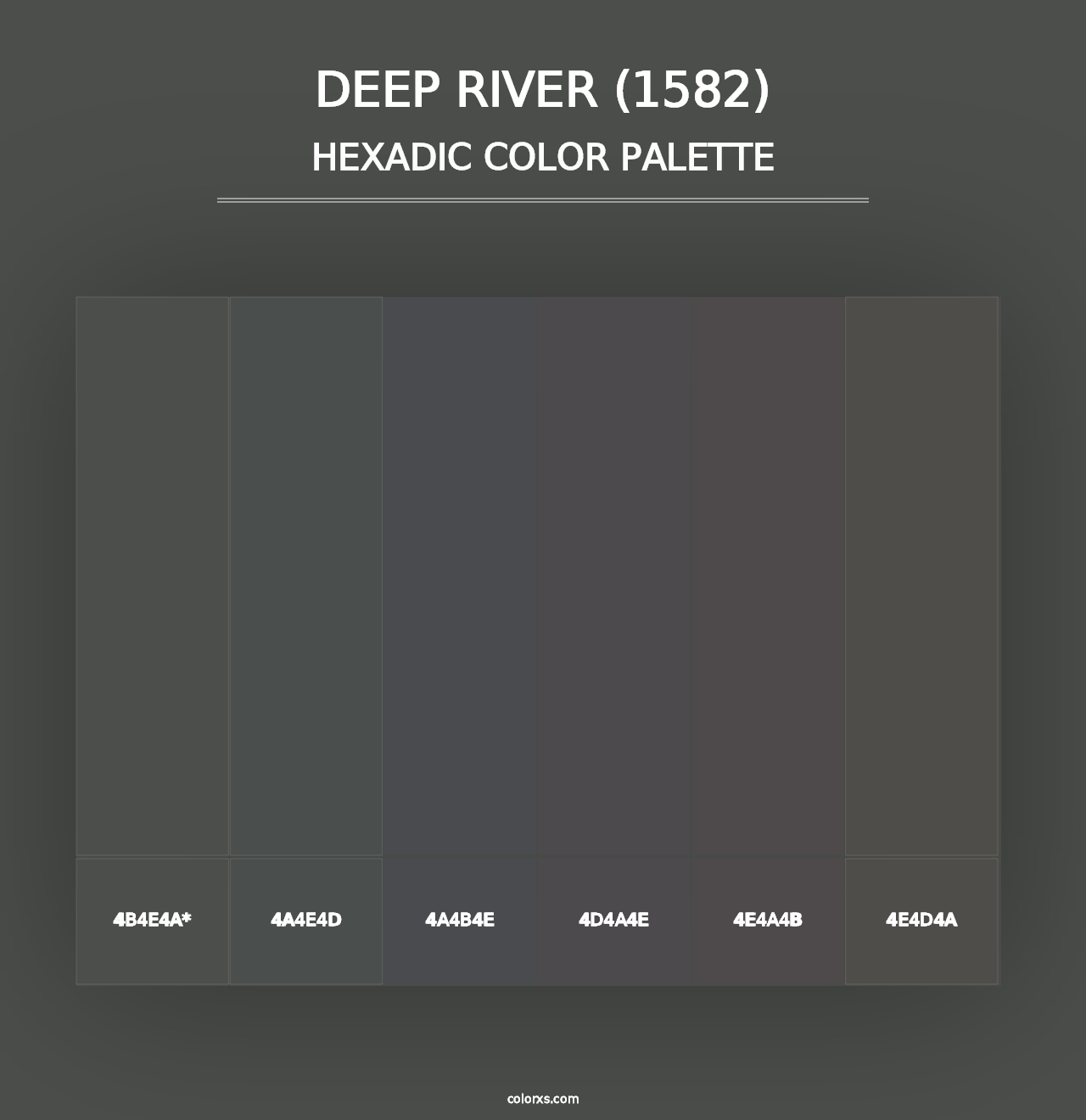 Deep River (1582) - Hexadic Color Palette