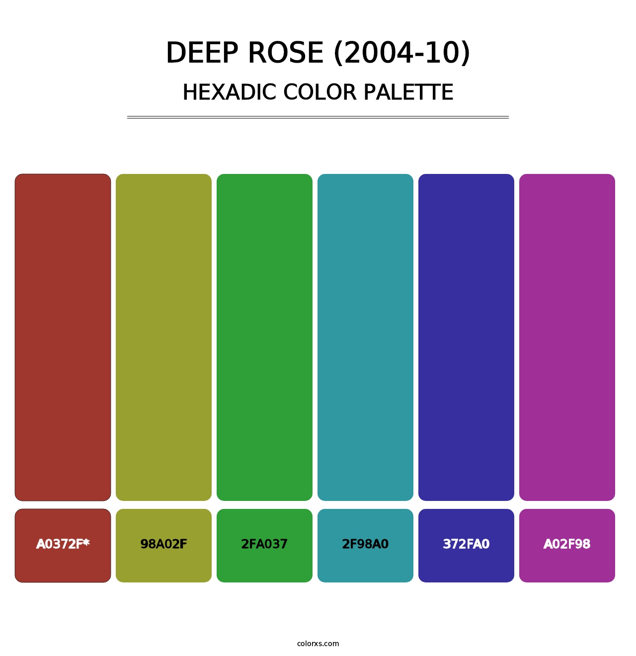 Deep Rose (2004-10) - Hexadic Color Palette