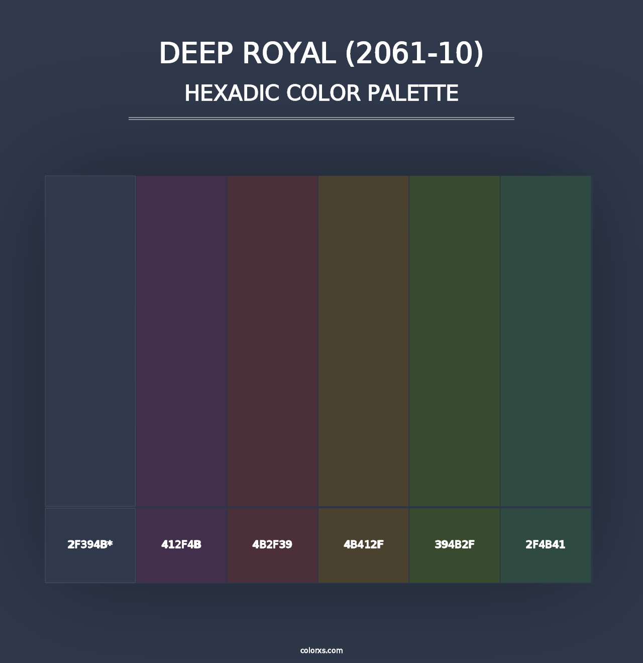 Deep Royal (2061-10) - Hexadic Color Palette