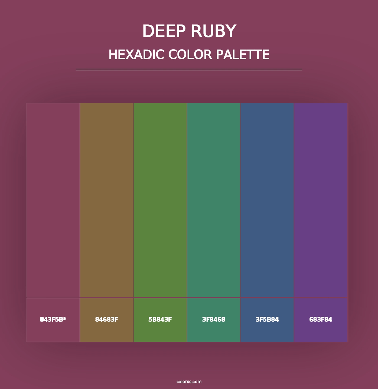 Deep Ruby - Hexadic Color Palette