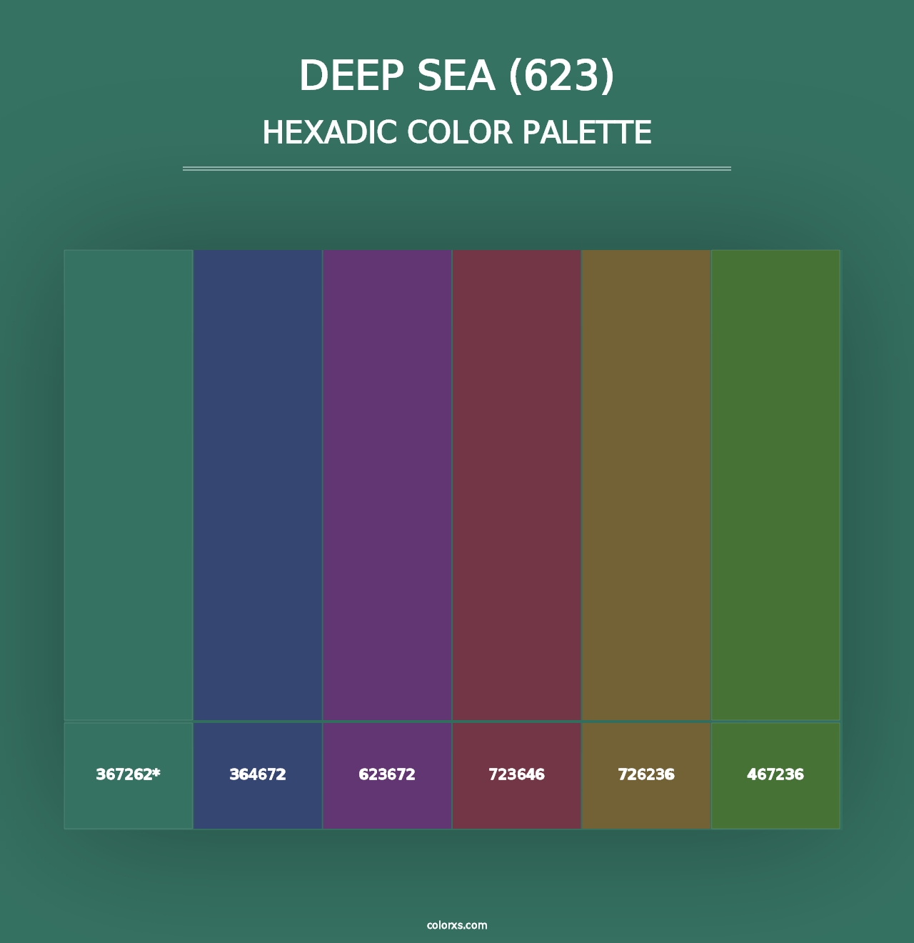 Deep Sea (623) - Hexadic Color Palette