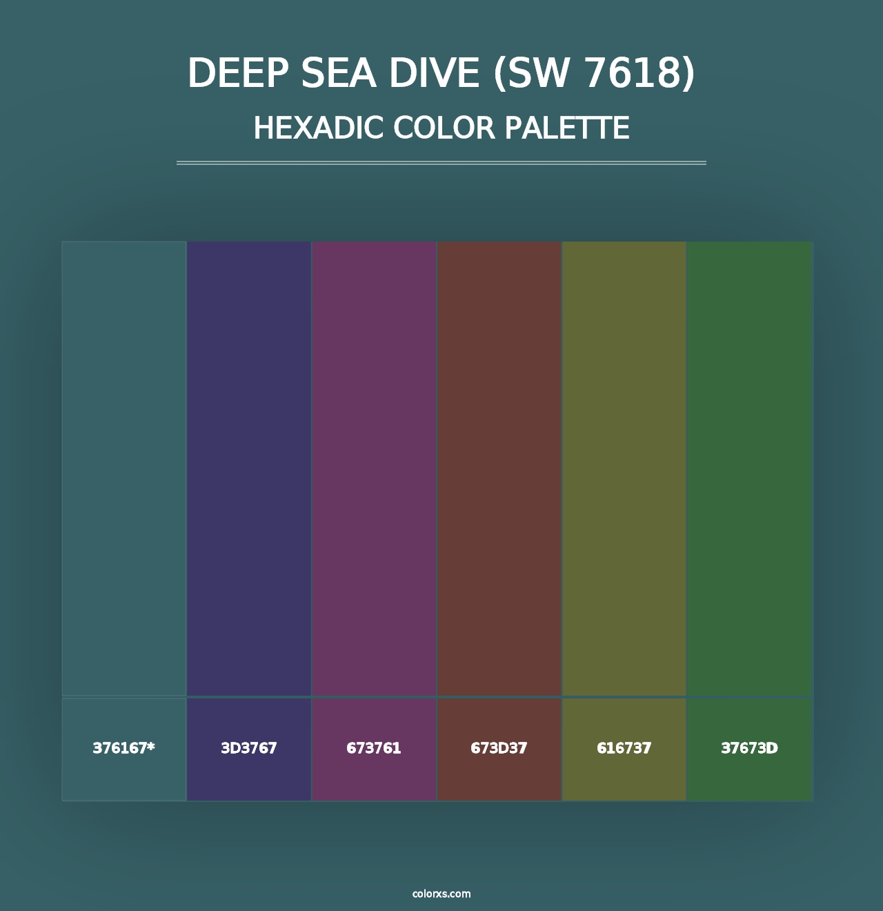 Deep Sea Dive (SW 7618) - Hexadic Color Palette