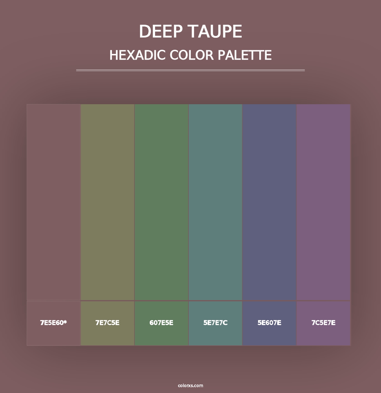 Deep Taupe - Hexadic Color Palette