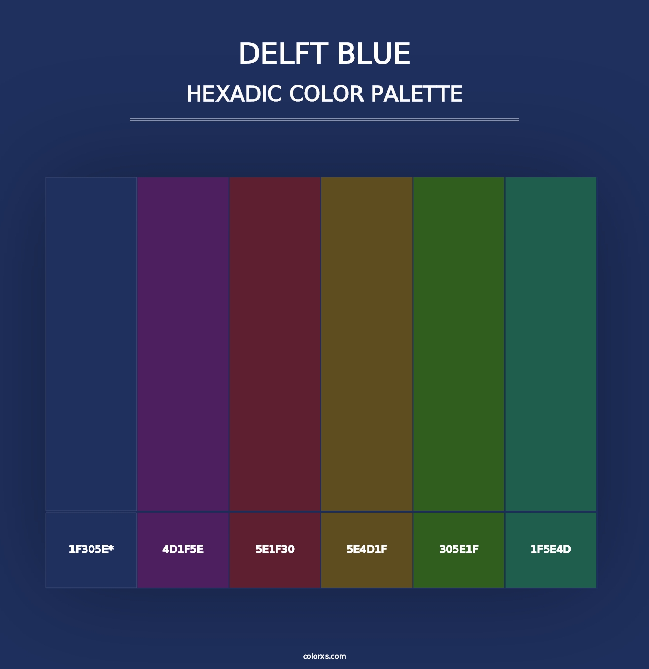 Delft blue - Hexadic Color Palette