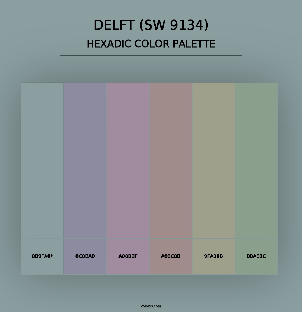 Delft (SW 9134) - Hexadic Color Palette