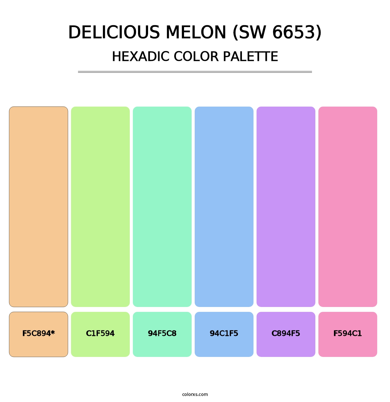 Delicious Melon (SW 6653) - Hexadic Color Palette