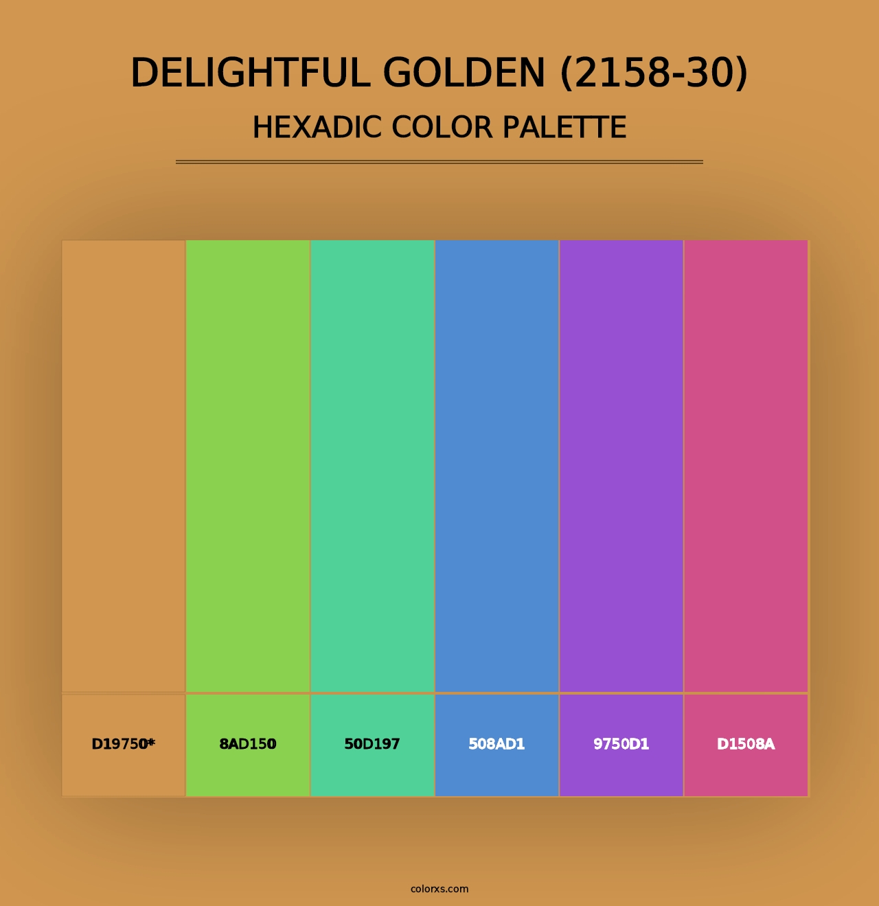 Delightful Golden (2158-30) - Hexadic Color Palette