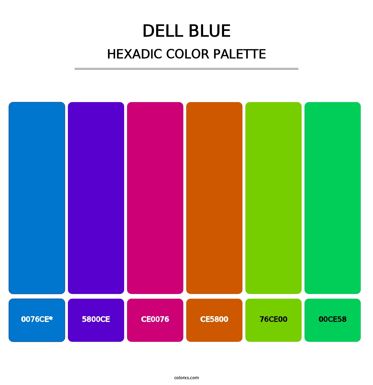 Dell Blue - Hexadic Color Palette