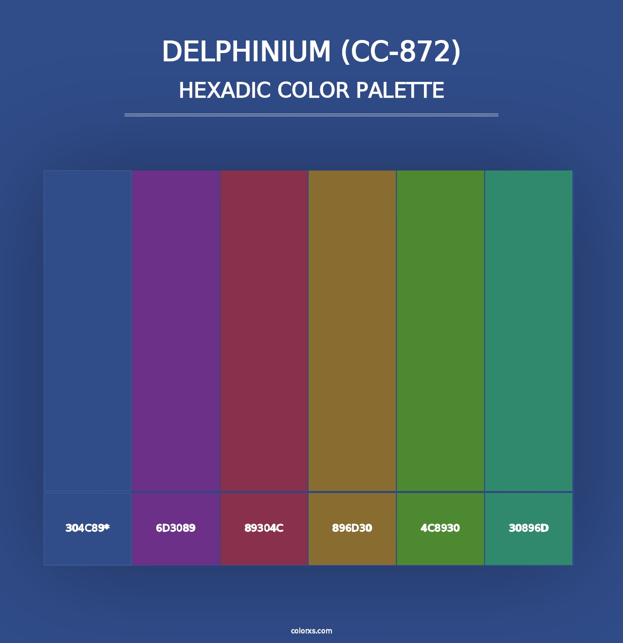 Delphinium (CC-872) - Hexadic Color Palette