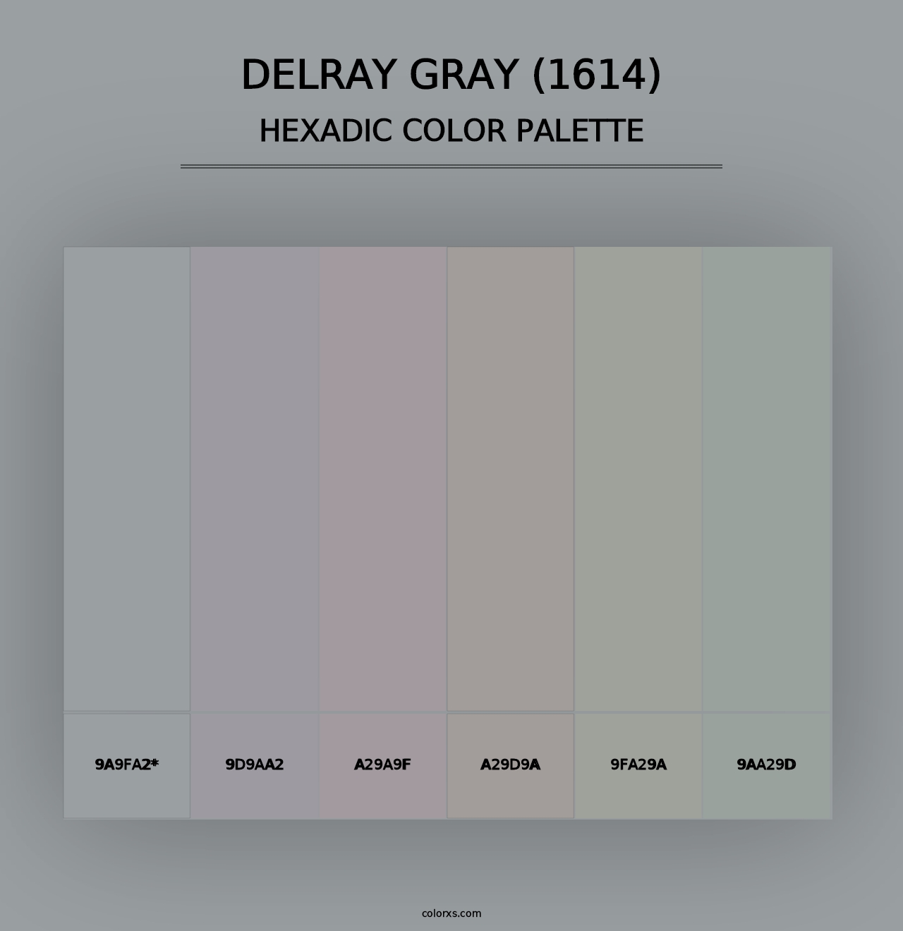 Delray Gray (1614) - Hexadic Color Palette