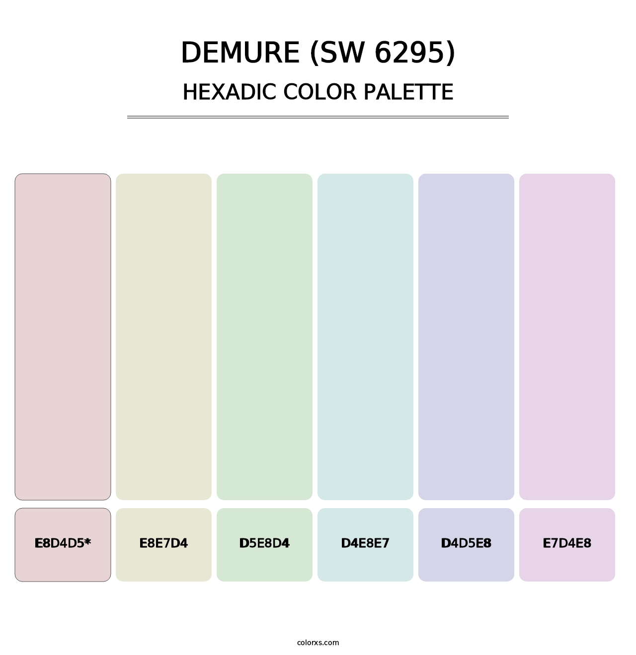 Demure (SW 6295) - Hexadic Color Palette