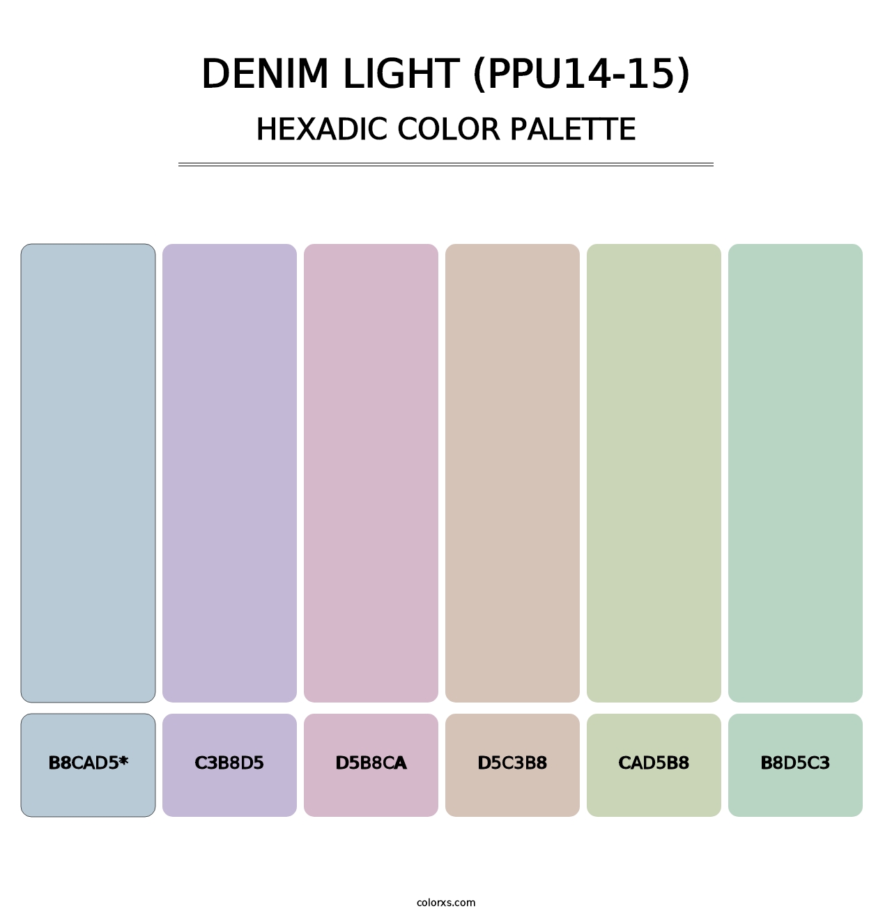 Denim Light (PPU14-15) - Hexadic Color Palette