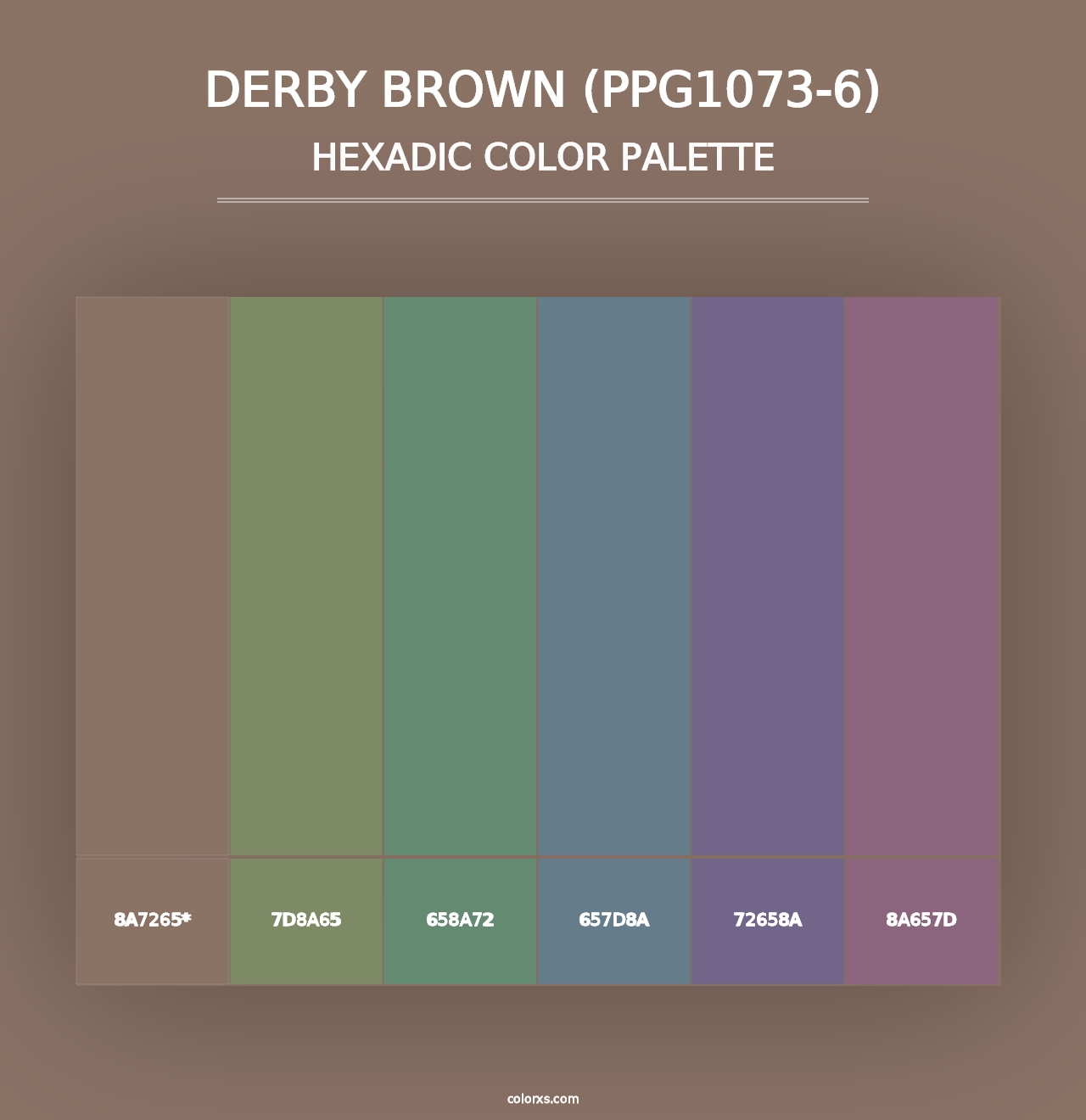 Derby Brown (PPG1073-6) - Hexadic Color Palette