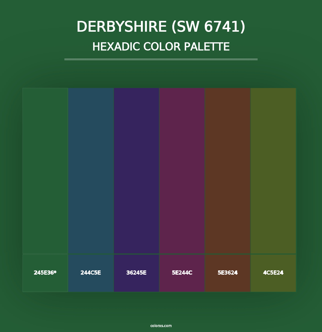 Derbyshire (SW 6741) - Hexadic Color Palette