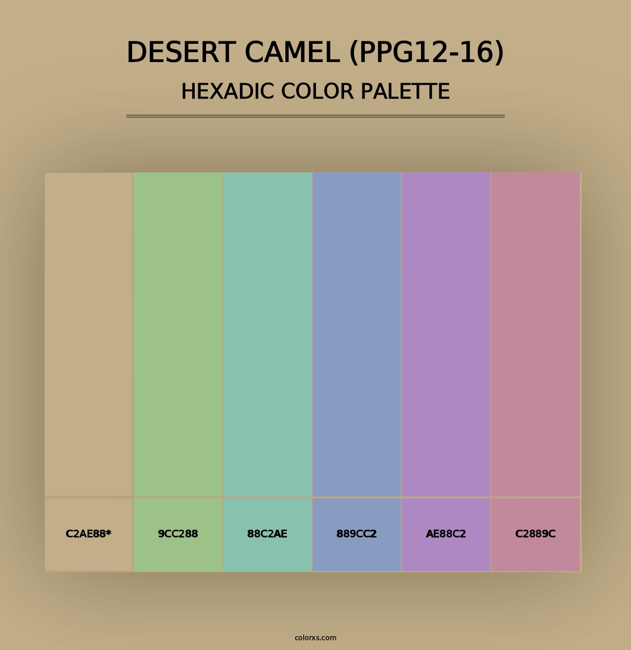 Desert Camel (PPG12-16) - Hexadic Color Palette