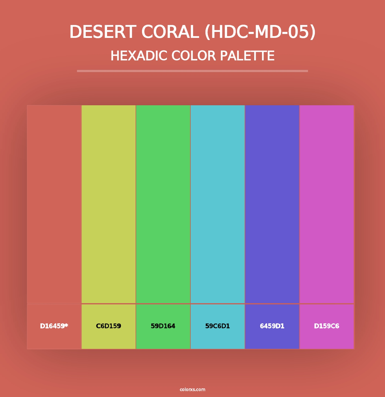 Desert Coral (HDC-MD-05) - Hexadic Color Palette