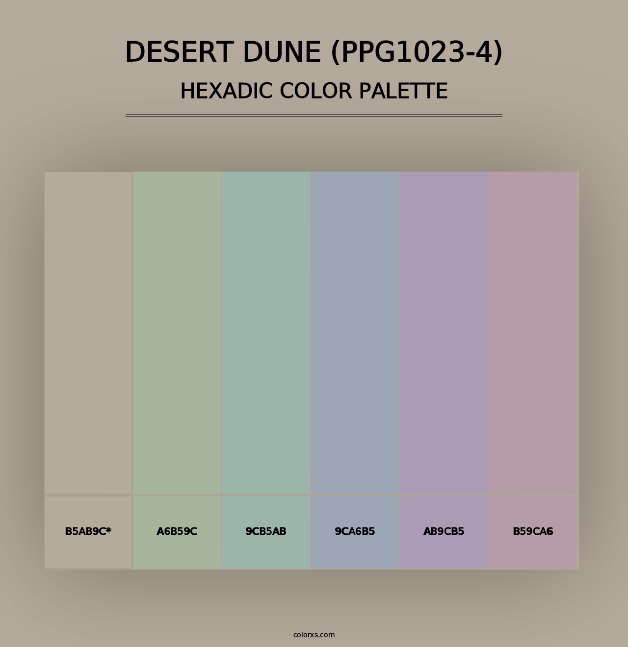 Desert Dune (PPG1023-4) - Hexadic Color Palette