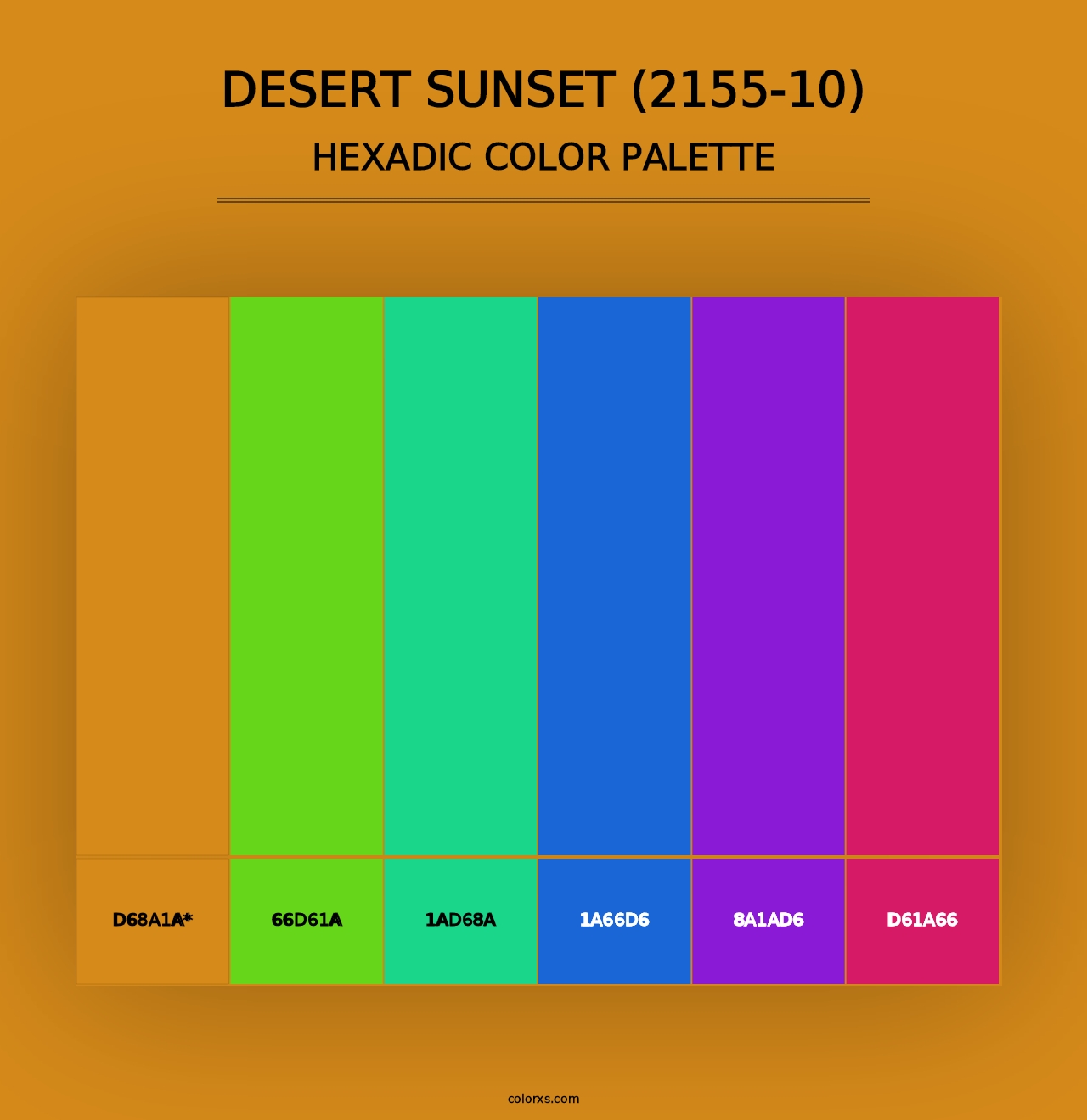 Desert Sunset (2155-10) - Hexadic Color Palette