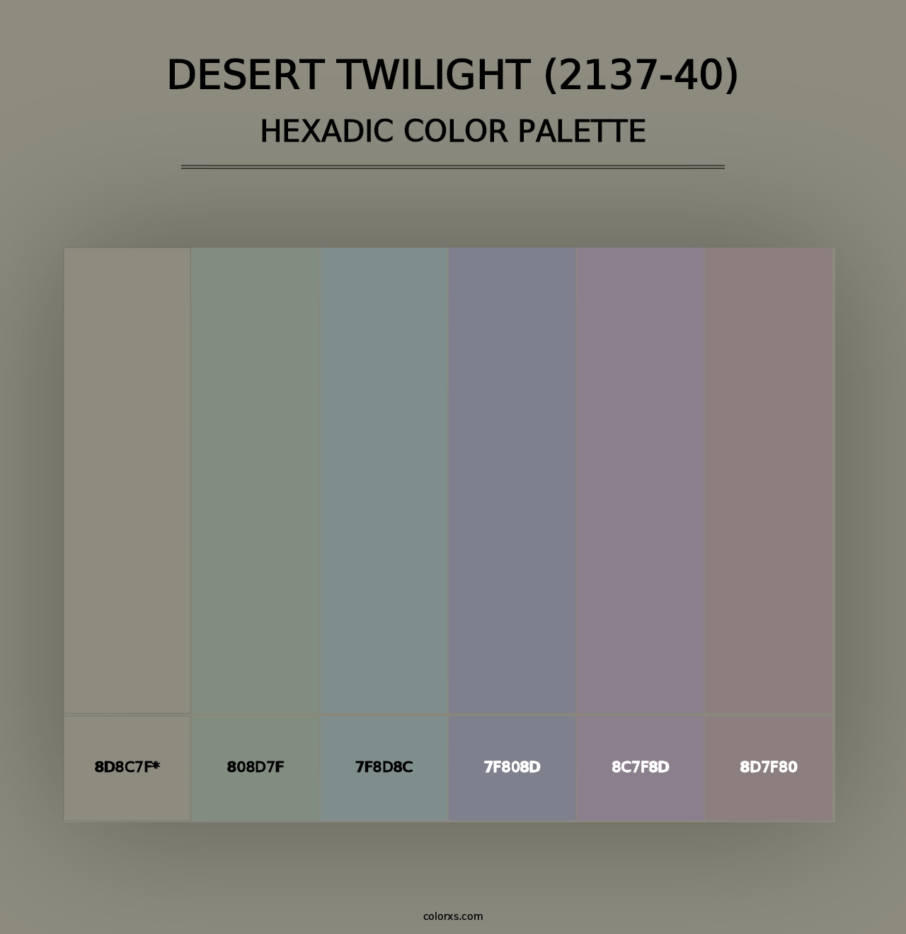 Desert Twilight (2137-40) - Hexadic Color Palette