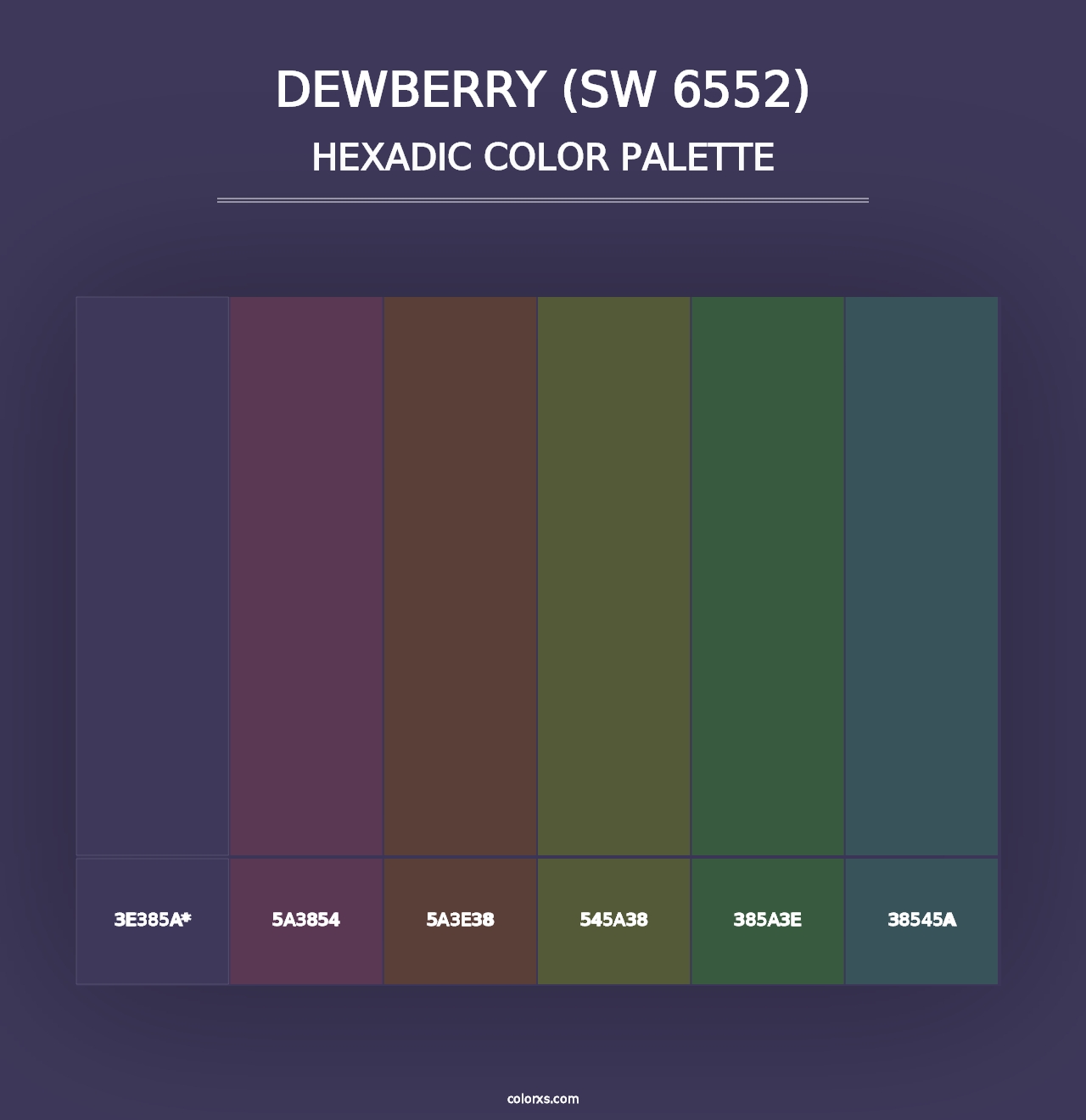 Dewberry (SW 6552) - Hexadic Color Palette