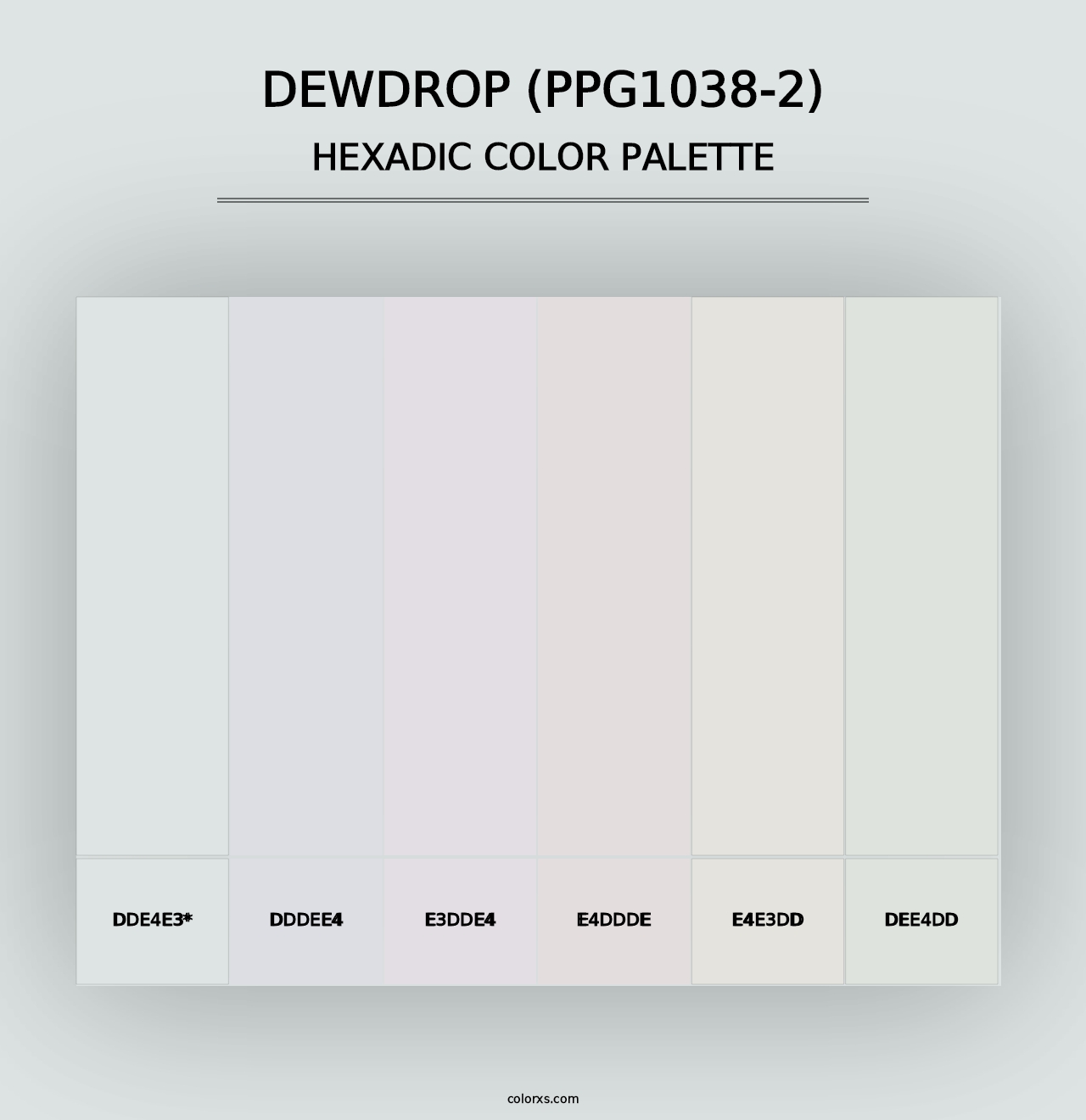 Dewdrop (PPG1038-2) - Hexadic Color Palette