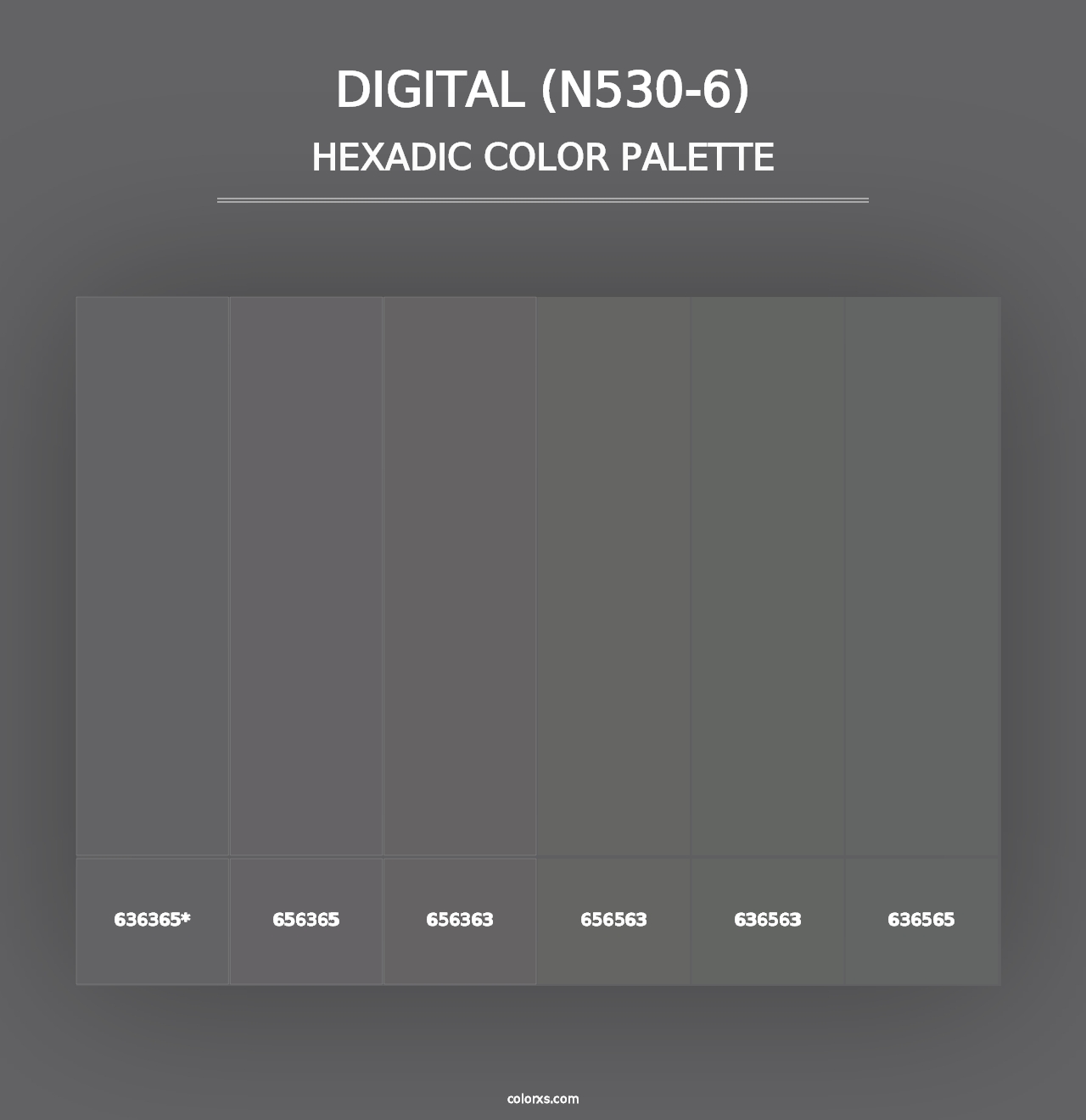 Digital (N530-6) - Hexadic Color Palette