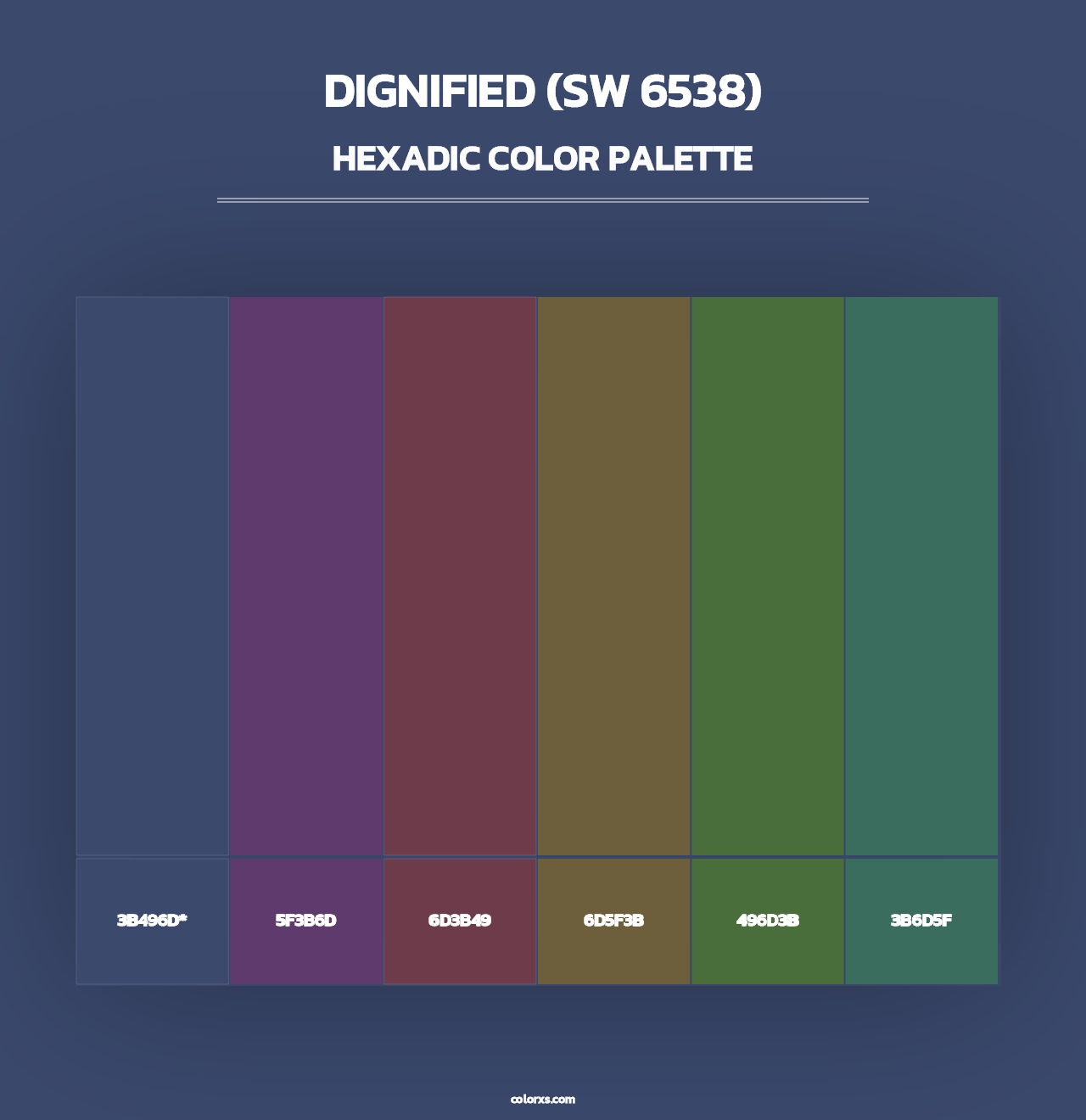 Dignified (SW 6538) - Hexadic Color Palette