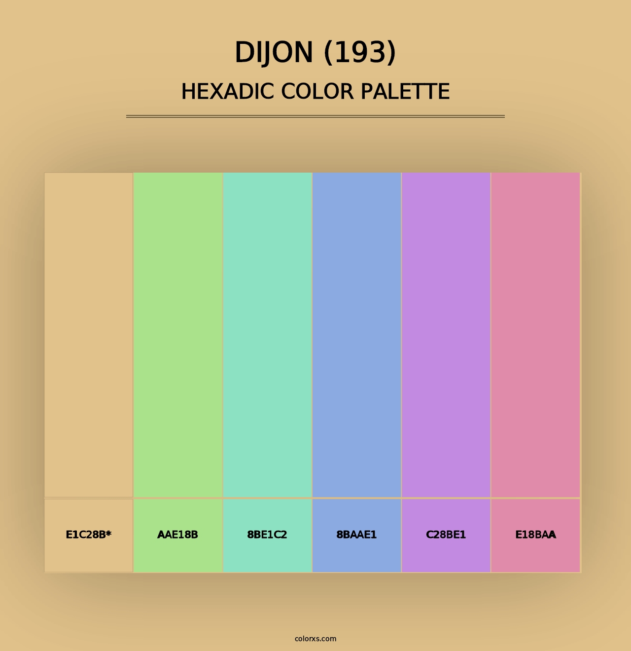 Dijon (193) - Hexadic Color Palette