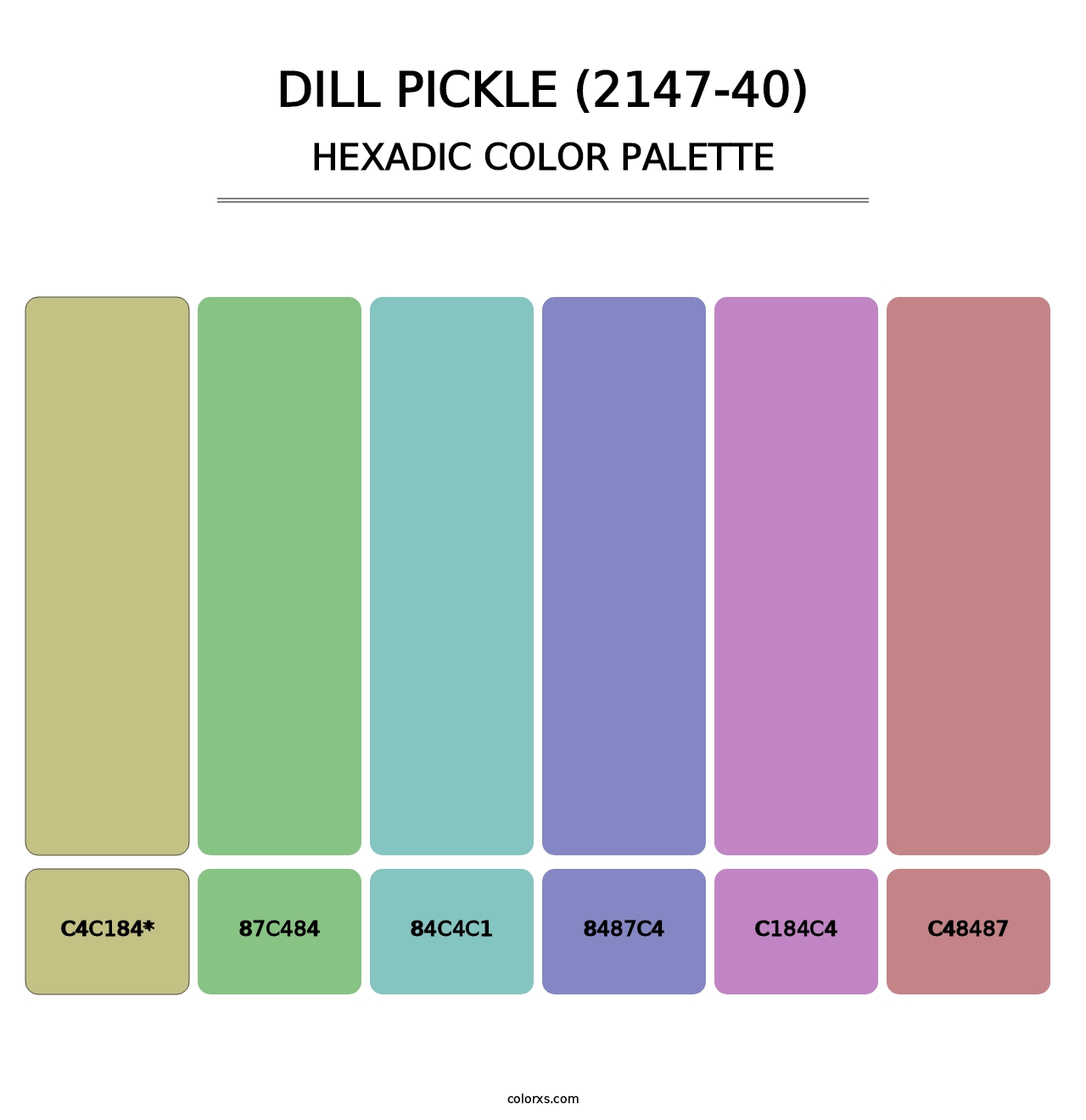 Dill Pickle (2147-40) - Hexadic Color Palette